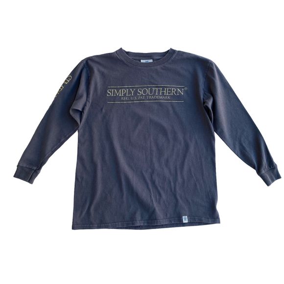 Simply Southern Youth Medium Top Crew Neck Long Sleeve Jesus True Love - Picture 2 of 5